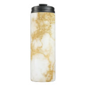 Gold Glam Glitter Marble Thermosbeker (Voorkant)
