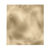 Gold Glam Glitter Notitieblok (Voorkant)