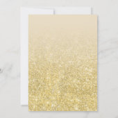 Gold Glam Glitter Script-Vrijgezellenfeest Kaart (Achterkant)