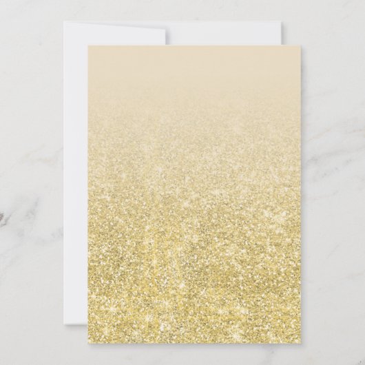 Gold Glam Glitter Script-Vrijgezellenfeest Kaart (Achterkant)
