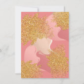 Gold Glam glitter Spa Birthday party Kaart (Achterkant)