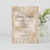 Gold Glam Glitter Zebra Animal Vrijgezellenfeest Kaart (Staand voorkant)