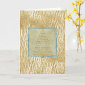 Gold Glam Glitter Zebra kerstboom Kaart (Gele Bloem)