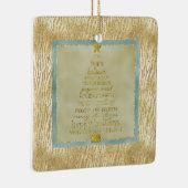 Gold Glam Glitter Zebra kerstboom Keramisch Ornament (Rechts)