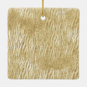 Gold Glam Glitter Zebra kerstboom Keramisch Ornament (Achterkant)