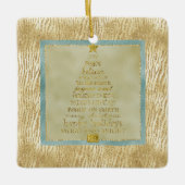 Gold Glam Glitter Zebra kerstboom Keramisch Ornament (Voorkant)