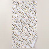 Gold Glam Glitz 50 en een vormig patroon Strandlaken (Voorkant)