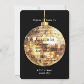 Gold Glam Glitzy Disco Ball Verjaardag Kaart (Voorkant)