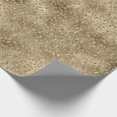 Gold Glam Glitzy Glitter Leopard Print Cadeaupapier (Hoek)
