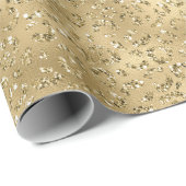 Gold Glam Glitzy Glitter Leopard Print Cadeaupapier (Rol Hoek)
