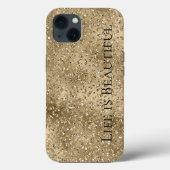 Gold Glam Glitzy Glitter Leopard Print   Case-Mate iPhone Case (Achterkant)