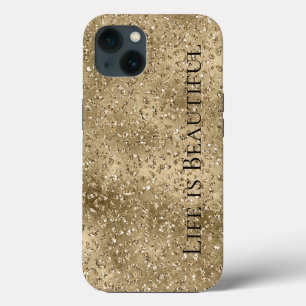 Gold Glam Glitzy Glitter Leopard Print Case-Mate iPhone Case