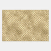 Gold Glam Glitzy Glitter Leopard Print Inpakpapier Vel (Voorkant 3)