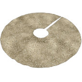 Gold Glam Glitzy Glitter Leopard Print Kerstboom Rok (Gekanteld)