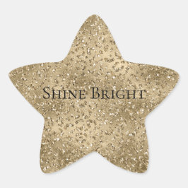 Gold Glam Glitzy Glitter Leopard Print Ster Sticker