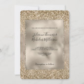 Gold Glam Glitzy Glitter Wedding Kaart (Voorkant)