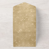 Gold Glam Glitzy Sparkle All In One Uitnodiging (Buitenkant)