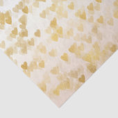 Gold Glam Hearts Confetti Pink Ombre Tissuepapier (Detail)
