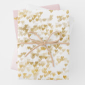Gold Glam Hearts Confetti Variety Inpakpapier Vel (In situ)