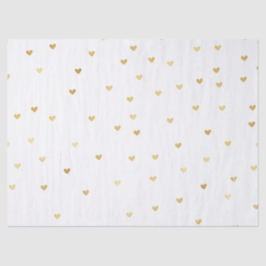 Gold Glam Hearts Tissuepapier (Voorkant)