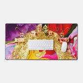 Gold Glam Initiaal F Monogram Motivatie Abstract Bureaumat (Keyboard & Muis)