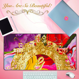 Gold Glam Initiaal G Monogram Motivatie Abstract Bureaumat
