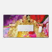 Gold Glam Initiaal H Monogram Motivatie Abstract Bureaumat (Keyboard & Muis)