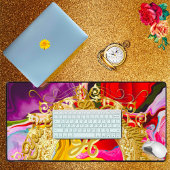 Gold Glam Initiaal H Monogram Motivatie Abstract Bureaumat