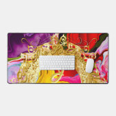 Gold Glam Initiaal J Monogram Motivatie Abstract Bureaumat (Keyboard & Muis)