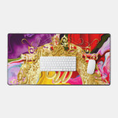 Gold Glam Initiaal W Monogram Motivatie Abstract Bureaumat (Keyboard & Muis)