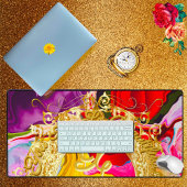 Gold Glam Initiaal X Monogram Motivatie Abstract Bureaumat