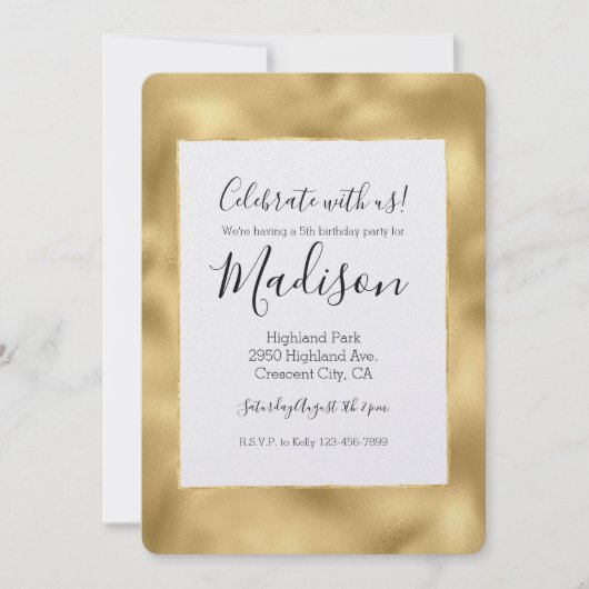 Gold Glam Kaart (Voorkant)