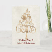 Gold Glam kerstboom Kaart (Voorkant)