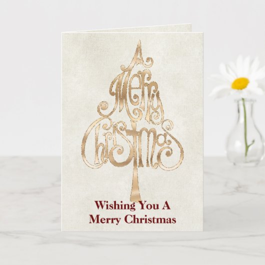Gold Glam kerstboom Kaart (Kleine Plant)