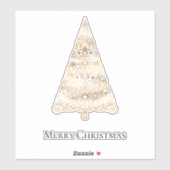 Gold Glam kerstboom Sticker (Vel)