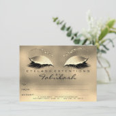 Gold Glam Lashes Extension Make-up Certificaat Gif (Staand voorkant)