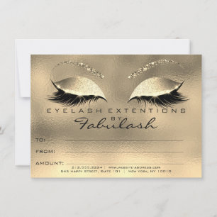 Gold Glam Lashes Extension Make-up Certificaat Gif