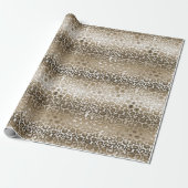 Gold Glam Leopard Animal Print Cadeaupapier (Uitgerold)