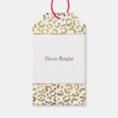 Gold Glam Leopard Print Cadeaulabel (Voorkant)
