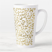 Gold Glam Leopard Print Latte Mok (Rechts)