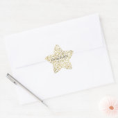 Gold Glam Leopard Print Ster Sticker (Envelop)