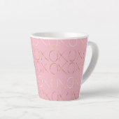 Gold Glam Pink XOXO Latte Mok (Rechterhoek)