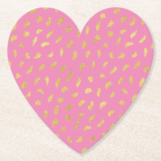  Gold Glam Roze Abstract Kartonnen Onderzetters (Voorkant)