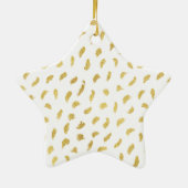 Gold Glam Roze Abstract Keramisch Ornament (Achterkant)