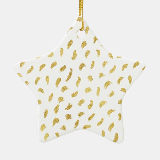 Gold Glam Roze Abstract Keramisch Ornament (Achterkant)