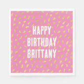  Gold Glam Roze Abstract Servet (Voorkant)