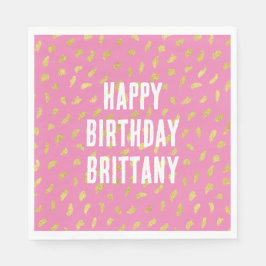  Gold Glam Roze Abstract Servet