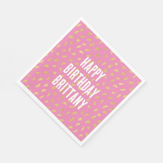  Gold Glam Roze Abstract Servet (Hoek)