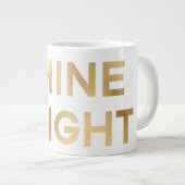 Gold Glam Shine Heldere Kerst Grote Koffiekop (Voorkant rechts)