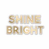 Gold Glam Shine Heldere Kerst Sticker (Voorkant)